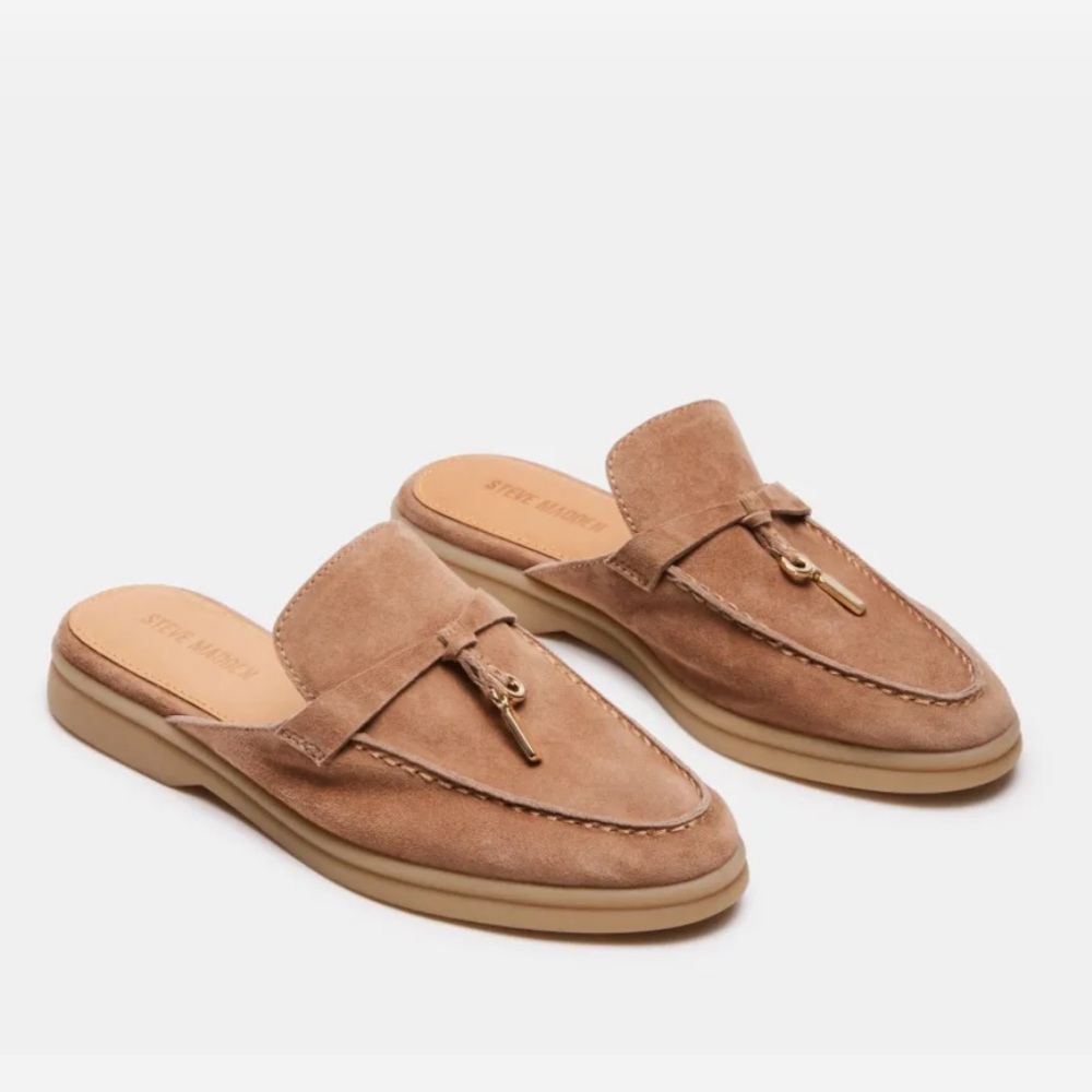 Steve Madden Lakeside Tan Suede Mules